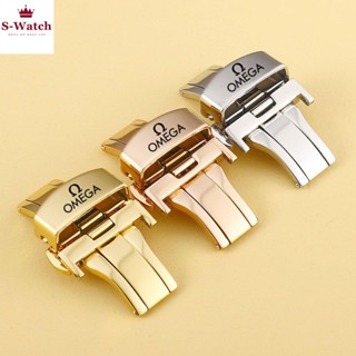 Khoá Khóa Bướm Bảo Vệ Dây Da Cho Đồng Hồ Logo OMEGA Đủ Size Nam Nữ [0.001lg]