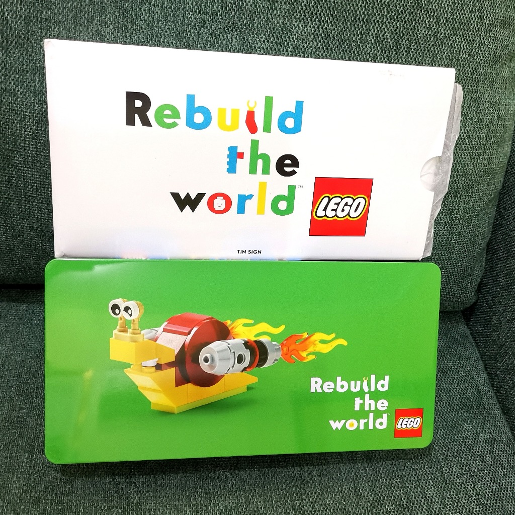 Lego Rebuild The World Tin Sign 5007158 - Bảng thiếc trang trí