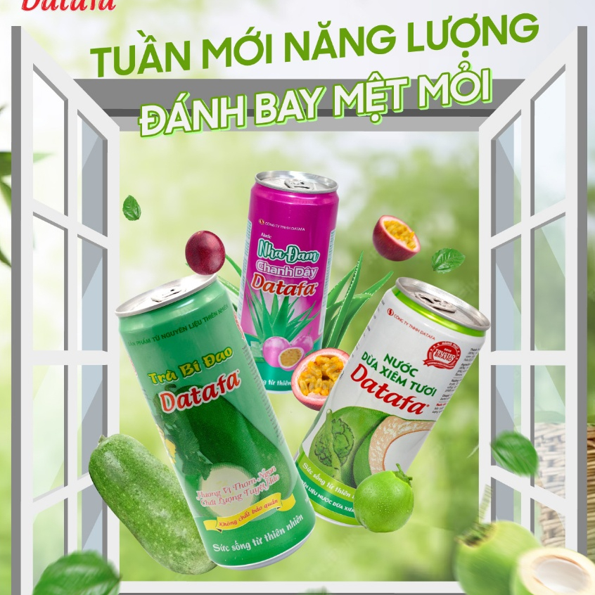 Nước Dừa Tươi DATAFA - Thùng 24 lon 325ml