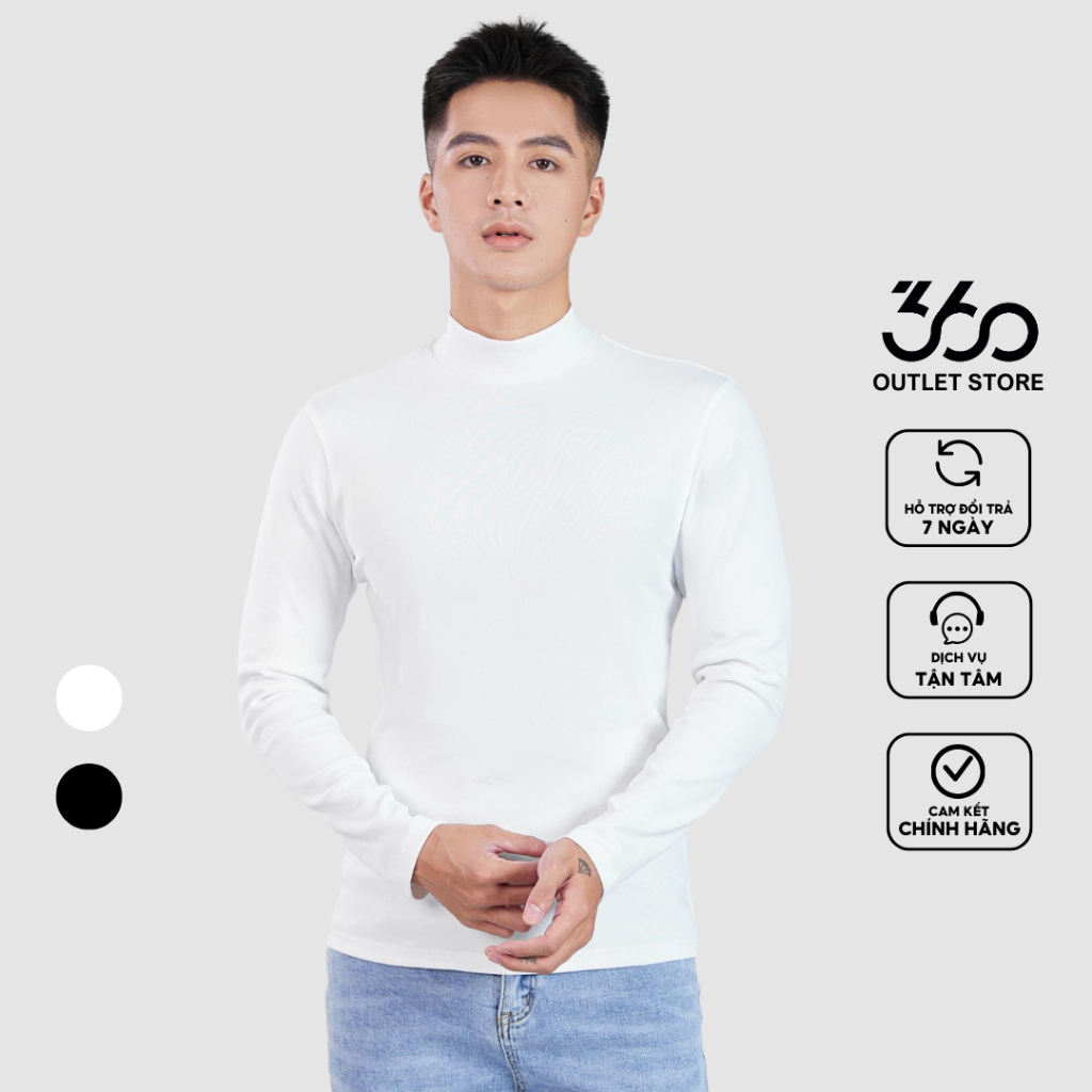 Áo thun nam dài tay cổ tròn form slimfit thương hiệu thời trang 360 Boutique chất liệu cao cấp mềm mịn - ATDTK402