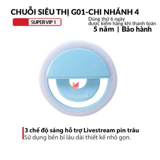 Đèn led mini live stream dành cho điện thoại, 3 chế độ sáng hỗ trợ livestream, chụp ảnh selfie
