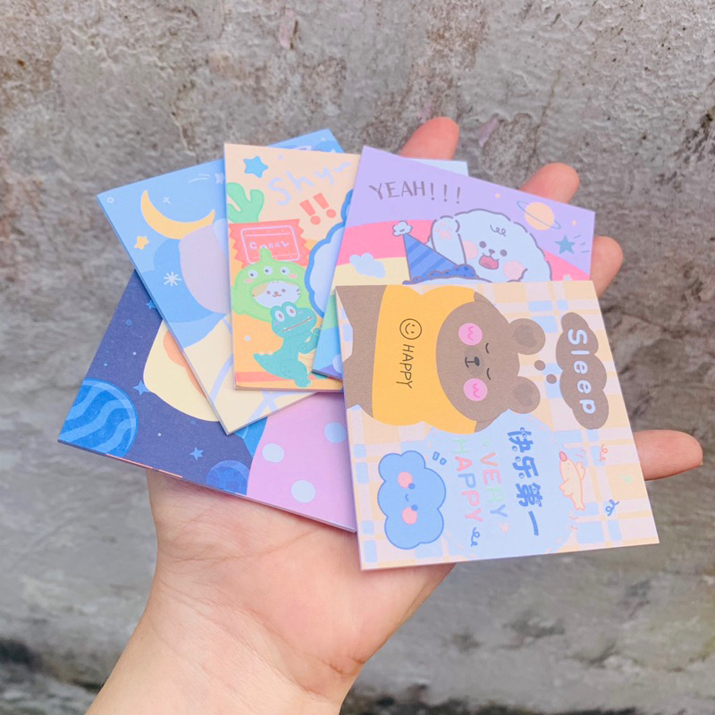 Giấy Note kute loại vuông 20 tờ