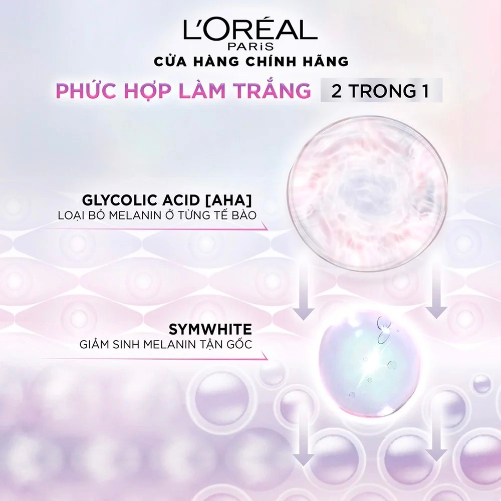 [L'OREAL PARIS] Kem Dưỡng Ban Đêm AHA Giúp Mờ Thâm Nám Và Cấp Ẩm Tối Ưu Glycolic Bright Glowing Cream Night 7.5ml