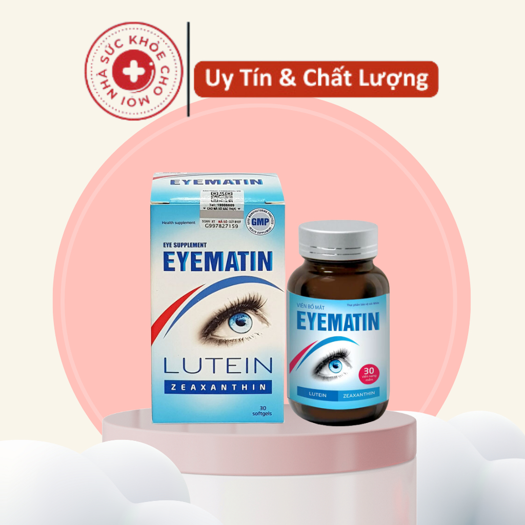 Viên bổ mắt Eyematin. hỗ trợ tăng cường thị lực giảm rối loạn thị giác cung cấp dưỡng chất cho đôi mắt