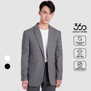 Áo khoác blazer nam trẻ trung lịch lãm thương hiệu 360 Boutique chất dạ cao cấp - ABZTK303