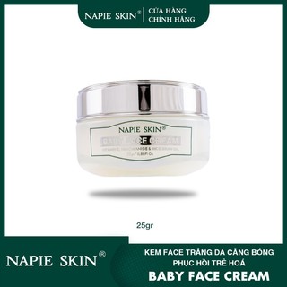 Baby Face Cream kem dưỡng trắng phục hồi căng bóng da mặt Napie Skin