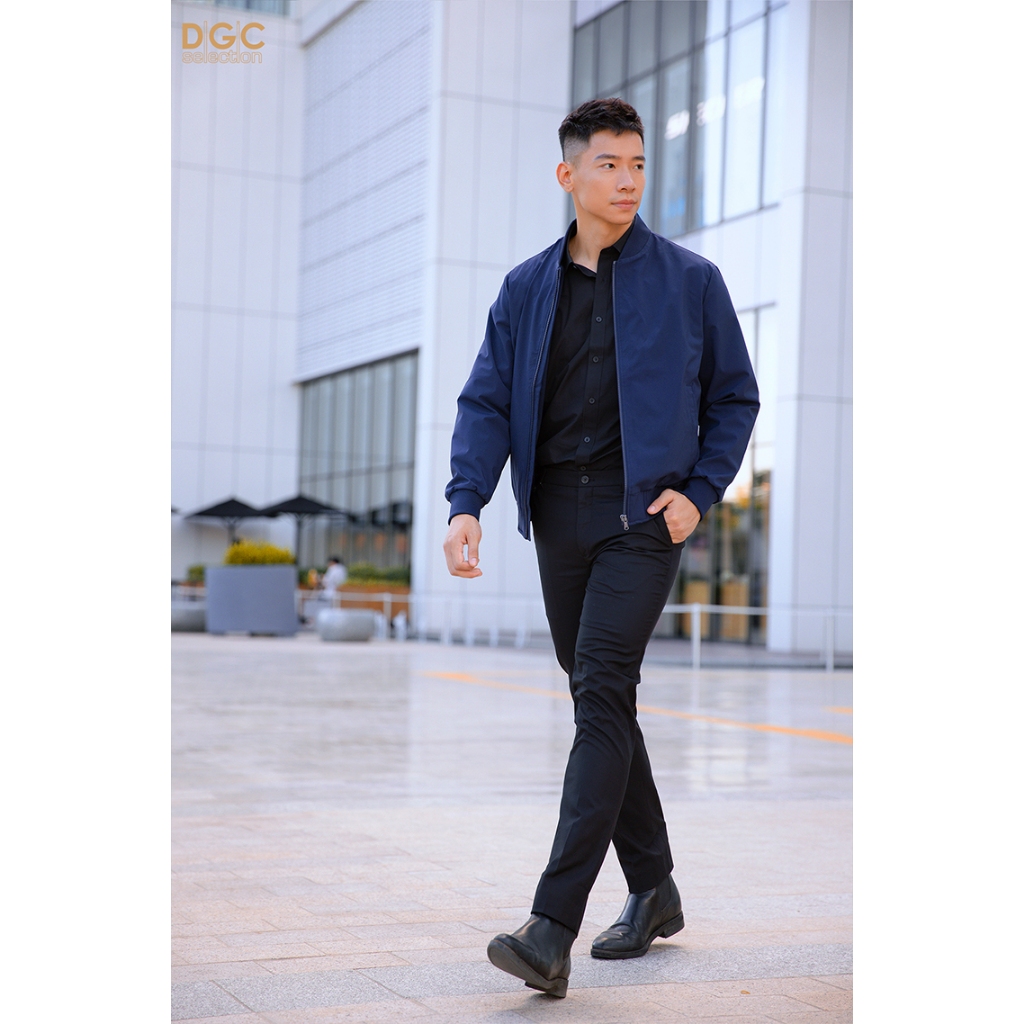 Áo khoác nam  bomber 2 lớp cao cấp DGCs - Vải gió chống thấm nước, chống bụi bẩn - WAJKBC06M