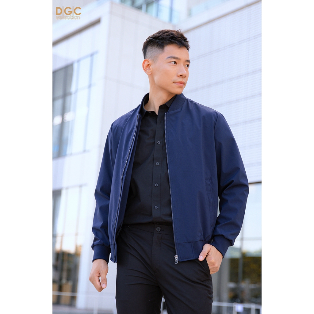 Áo khoác nam  bomber 2 lớp cao cấp DGCs - Vải gió chống thấm nước, chống bụi bẩn - WAJKBC06M