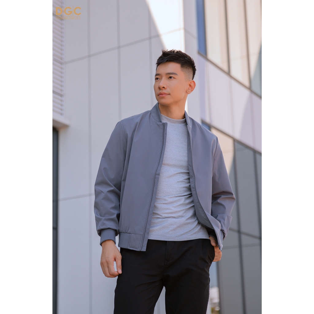 Áo khoác nam  bomber 2 lớp cao cấp DGCs - Vải gió chống thấm nước, chống bụi bẩn - WAJKBC06M