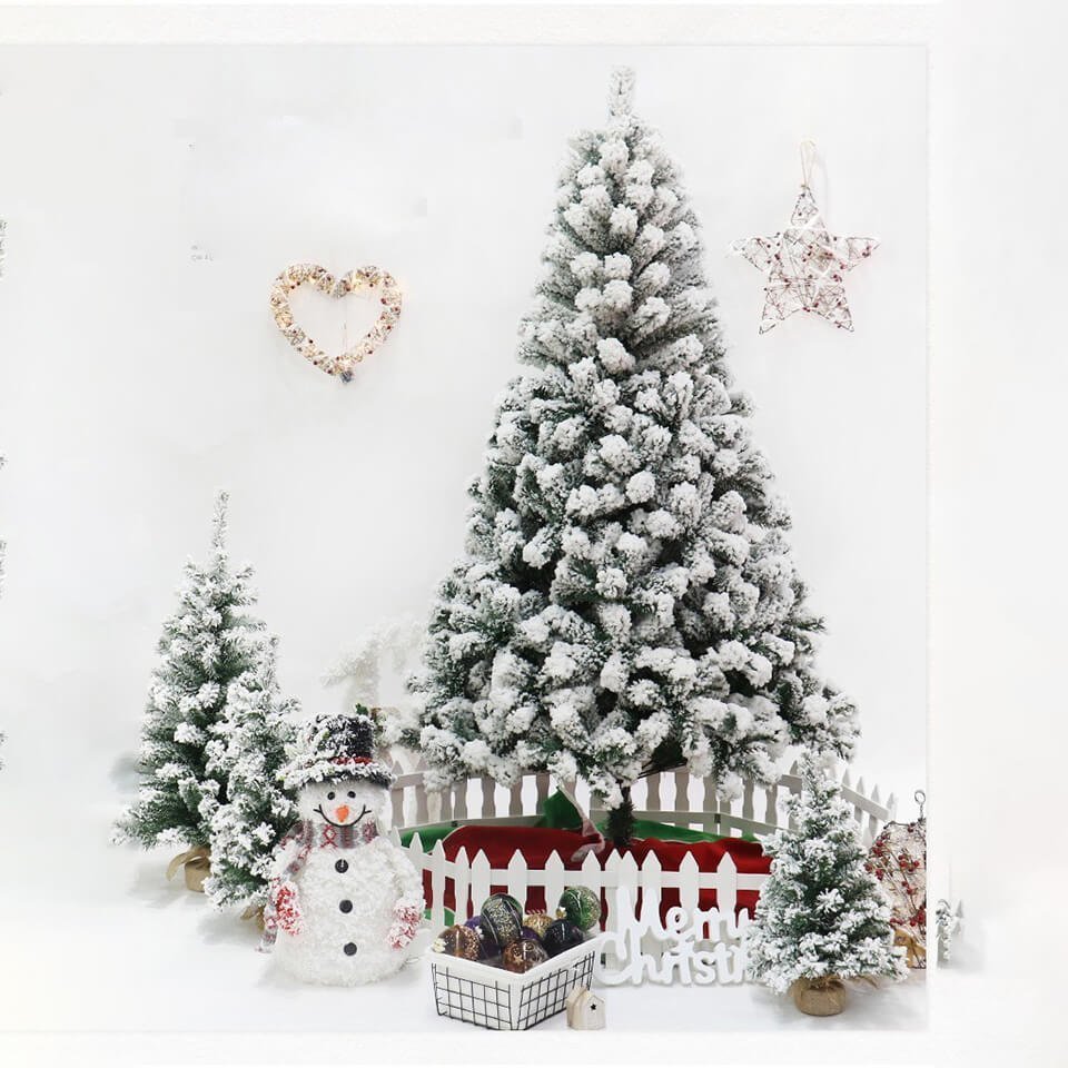 Cây Thông Noel Phủ Tuyết, Cây Thông Phủ Tuyết Trang Trí Noel Giáng Sinh 1m5, 1m8 Hàng Việt Nam