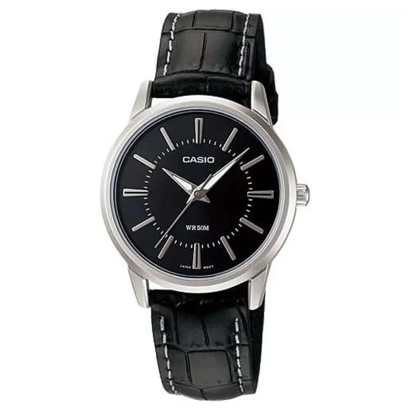 Đồng Hồ Quartz Nữ Casio WATCHSTORE LTP-1303L-1AVDF Thiết Kế Mặt Tròn Kính Khoáng 30mm, Dây Da, Vỏ Thép Không Gỉ