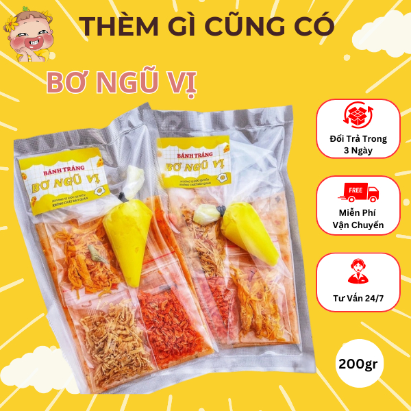 Bánh Tráng Phơi sương  Dẻo tôm cuộn bơ ngũ vị, Me lục vị 120g - Thèm Gì Cũng Có