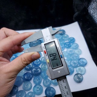 Mặt dây chuyền đồng điếu đá aquamarine tu nhien siêu đẹp tặng kèm dây đeo khi mua