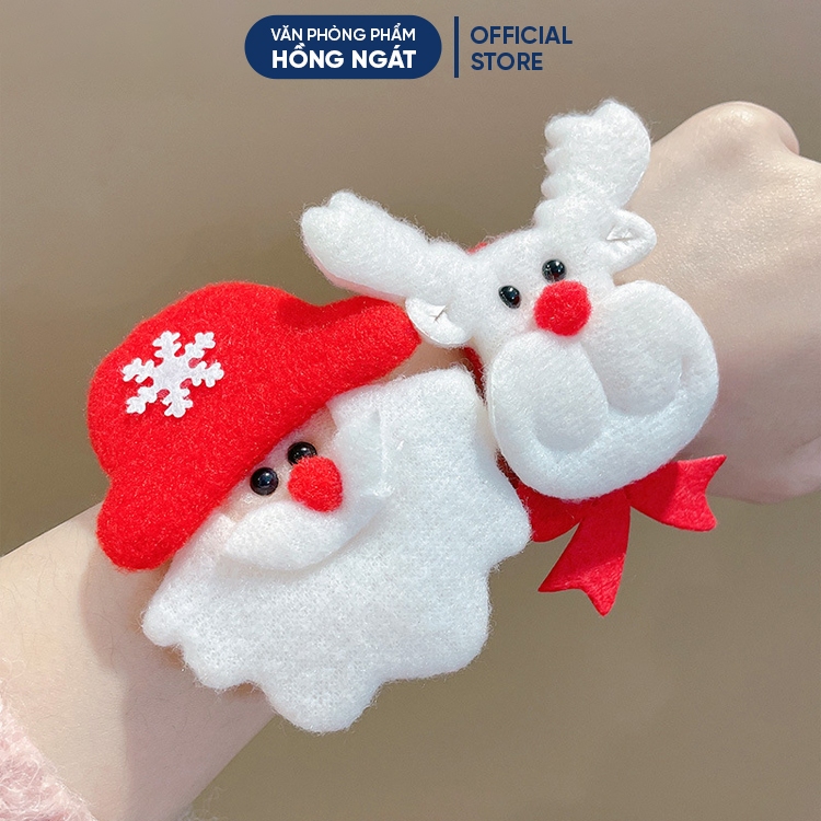 Vòng Tay Noel⭐Không Phát Sáng vải nhung dạ đồ chơi đồng hồ đeo tay quà tặng học sinh trong mùa giáng sinh cho bé N047