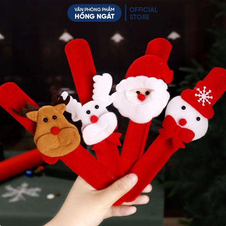 Vòng Tay Noel⭐Không Phát Sáng vải nhung dạ đồ chơi đồng hồ đeo tay quà tặng học sinh trong mùa giáng sinh cho bé N047