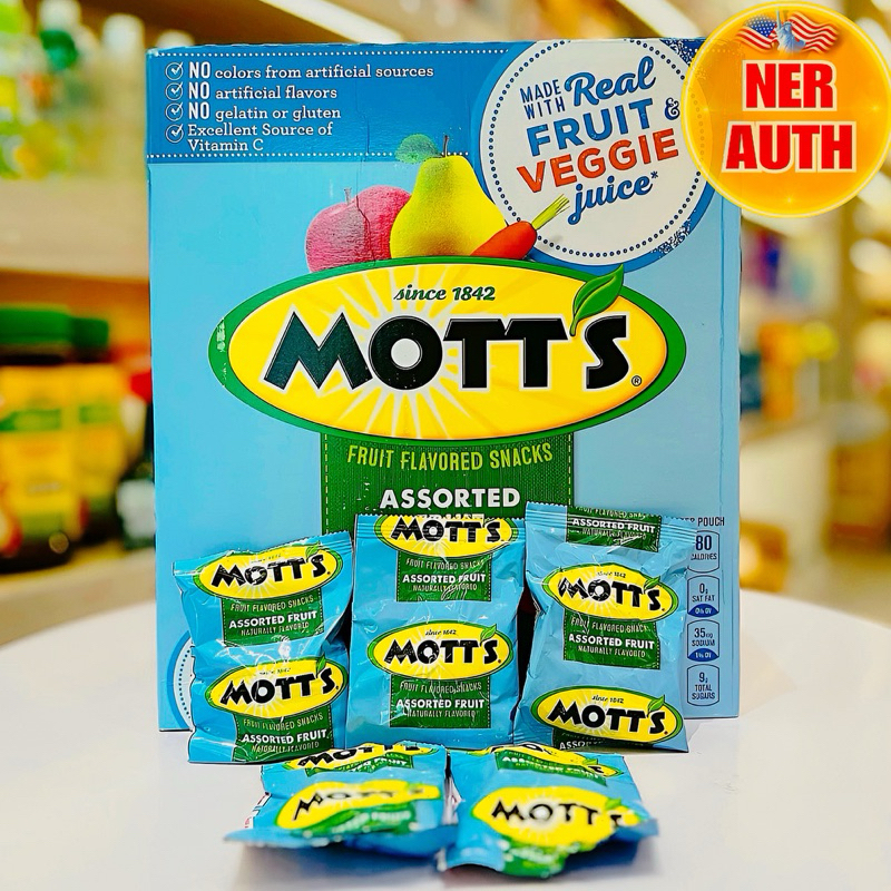 Kẹo dẻo mềm trái cây tươi Mott’s Assorted Fruit Flavored Snacks thùng 2.04kg 90 gói của Mỹ