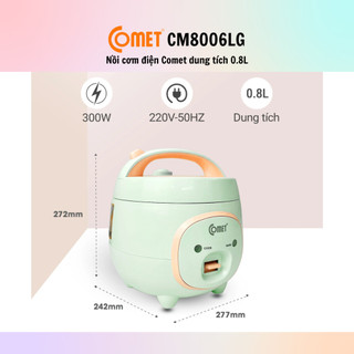 [HỎA TỐC] Nồi Cơm Điện Comet CM8006 (Dung tích 0.8L) - Chính hãng