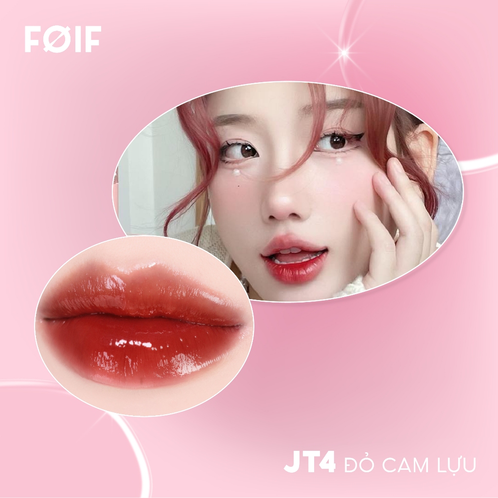 [Chỉ còn 68,600 sau khi áp Voucher] Son Tint Bóng Thuần Chay, Ẩm Mọng, Bền Màu FOIF Juicy Fit Tint 3g