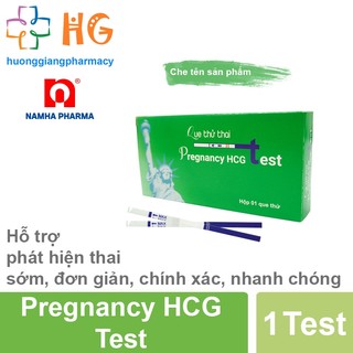 Que thử thai nhanh Pregnancy HCG Test Đạt chuẩn xuất Châu Âu chính xác Mọi Thời Điểm Trong Ngày Chính Xác 99% Hộp 1 Que