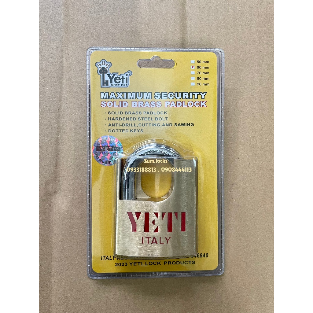 Khoá Yeti Thau Chìa Vi Tính Chống Cắt Chính Hãng