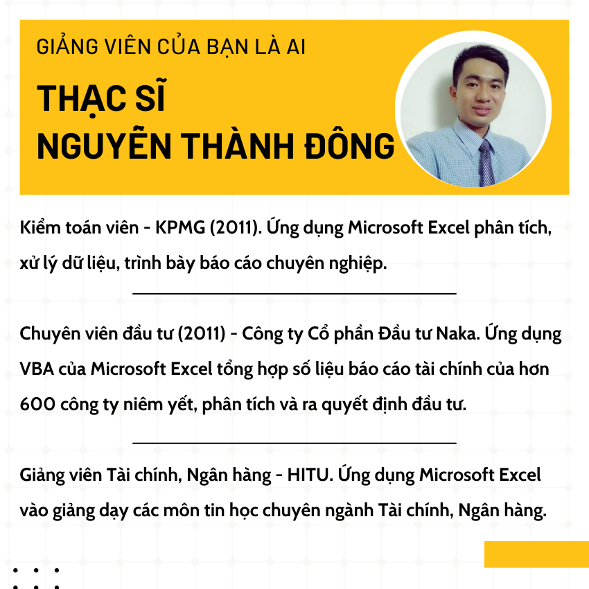 E-voucher Khóa học Unica về tin học văn phòng Chinh phục excel công sở cùng Nguyễn Thành Đông