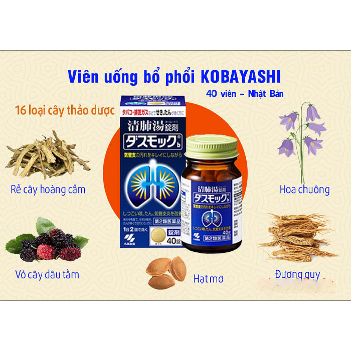 Viên Uống Bổ Phổi , thanh lọc phổi KOBAYASHI Nhật Bản ( Hàng Nội Địa )