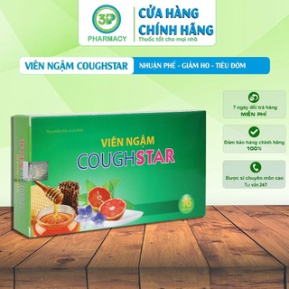 Viên ngậm ho COUGH STAR kẹo ngậm thảo dược, viên ngậm đau họng, bổ phế trừ ho long đờm 16 viên