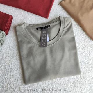 Xanh Matcha Màu Áo Thun Trơn AGE2X