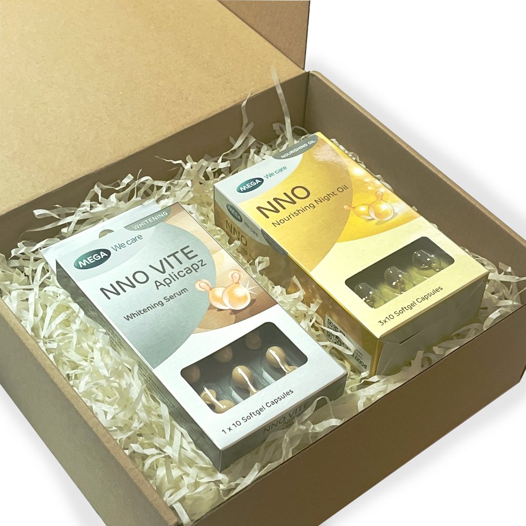 Combo Viên Serum Dưỡng Trắng Sáng Da NNO Vite  + Viên Dầu Dưỡng Da Khóa Ẩm NNO Night Oil  Mega We Care