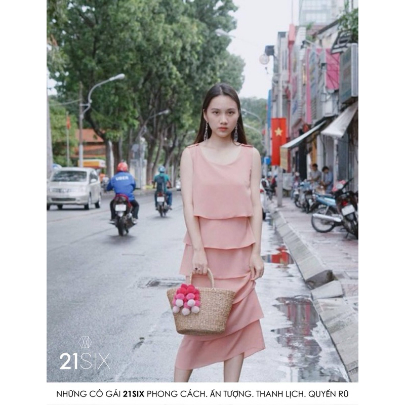 Đầm tầng lụa 21SIX size M