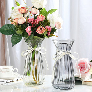Bình hoa thuỷ tinh sọc nhiều màu