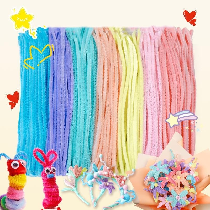 Sỉ 50 que kẽm nhung lông làm đồ thủ công trend hót 2023, kẽm nhung làm hoa handmade