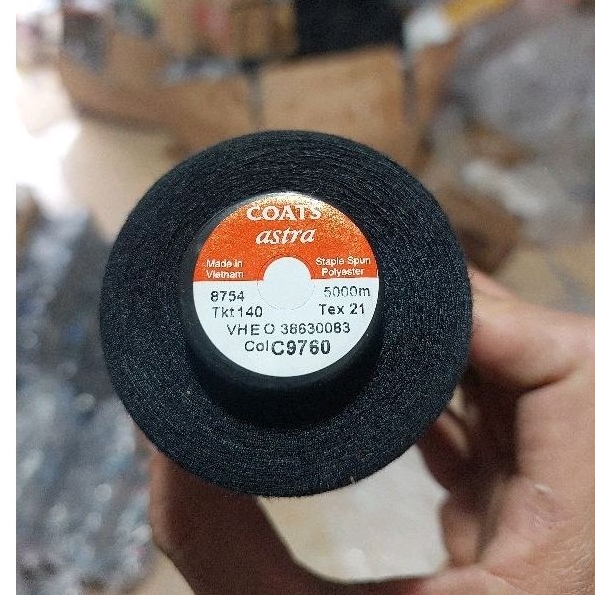 Chỉ May Coats tex 21 Đen - 5000m