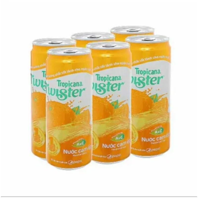Lốc  nước cam Twister (6lon x330ml).