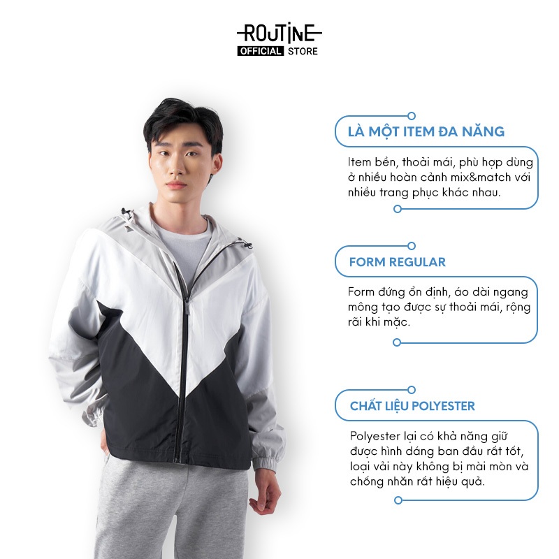 Áo Khoác Gió Unisex Phối Màu Form Regular - Routine 10F22WJAU001