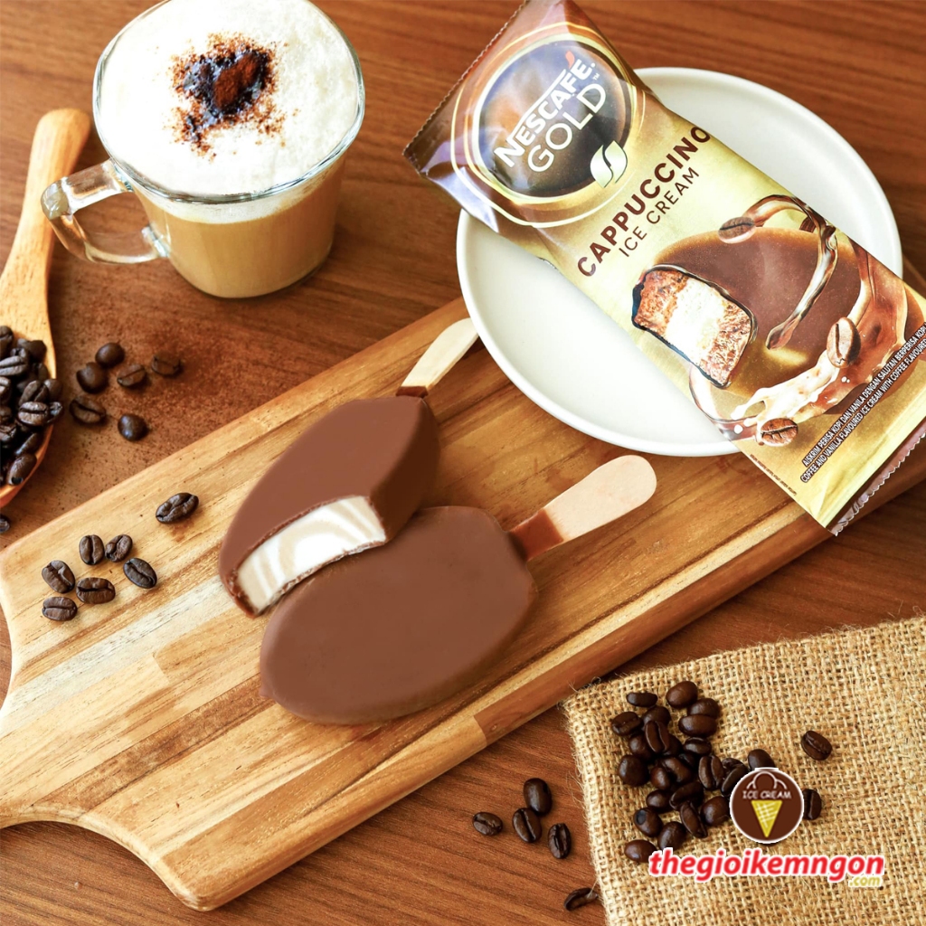 Kem capppuccino Nescafe Gold Stick