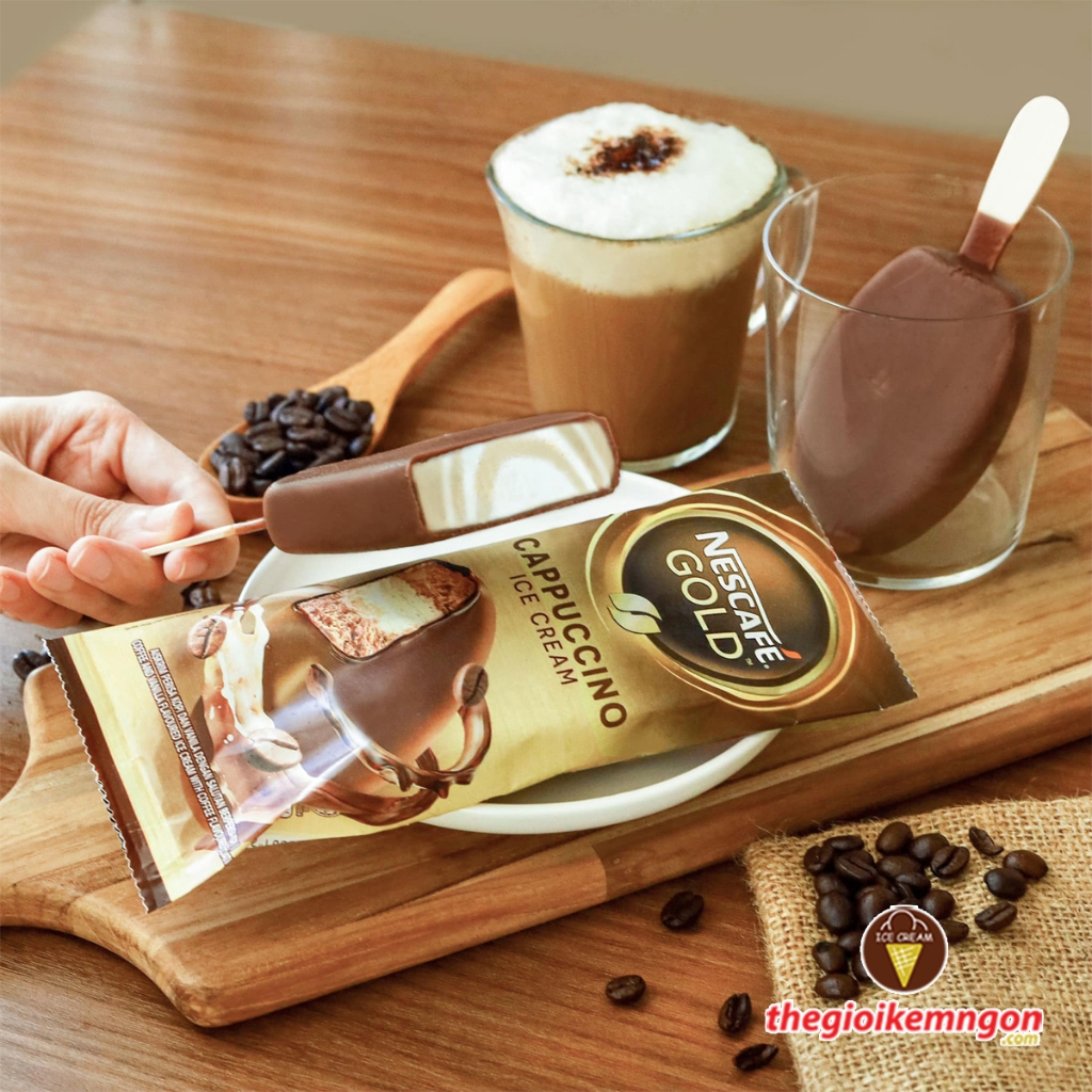 Kem capppuccino Nescafe Gold Stick