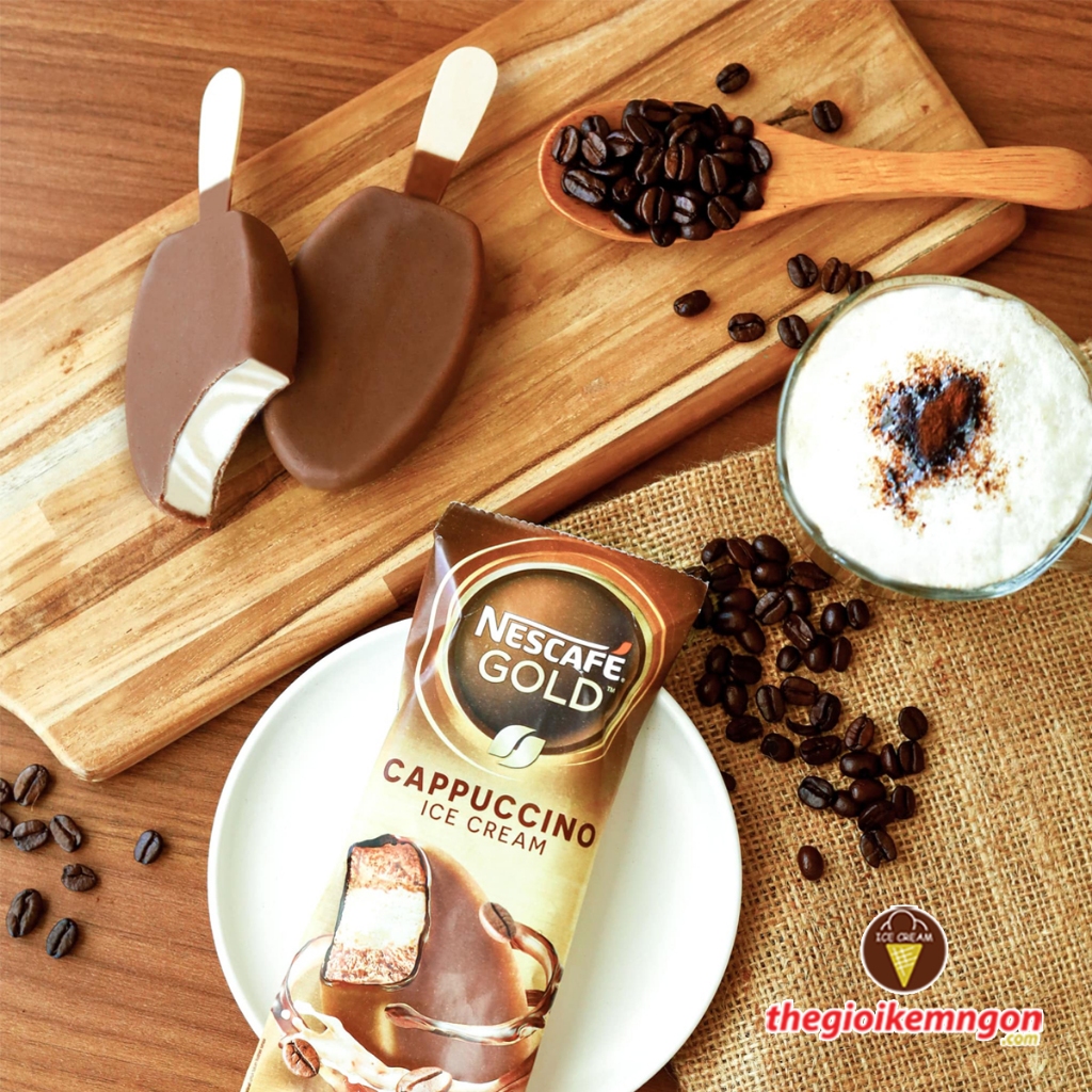 Kem capppuccino Nescafe Gold Stick