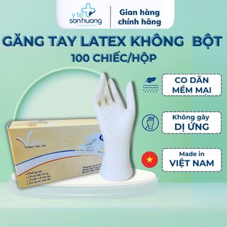 Găng tay y tế không bột VGlove phủ Polymer - vệ sinh nail phun xăm hộp 100 chiếc