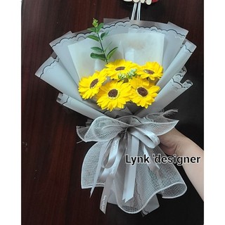 Bó hoa hướng dương sáp thơm 5 bông ( now ship)