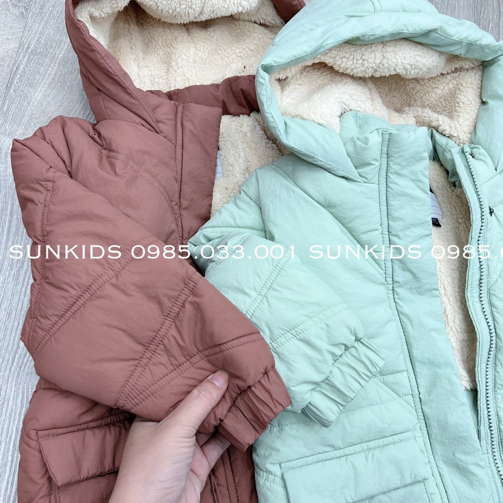 Áo phao bé gái Kia Bi lót lông