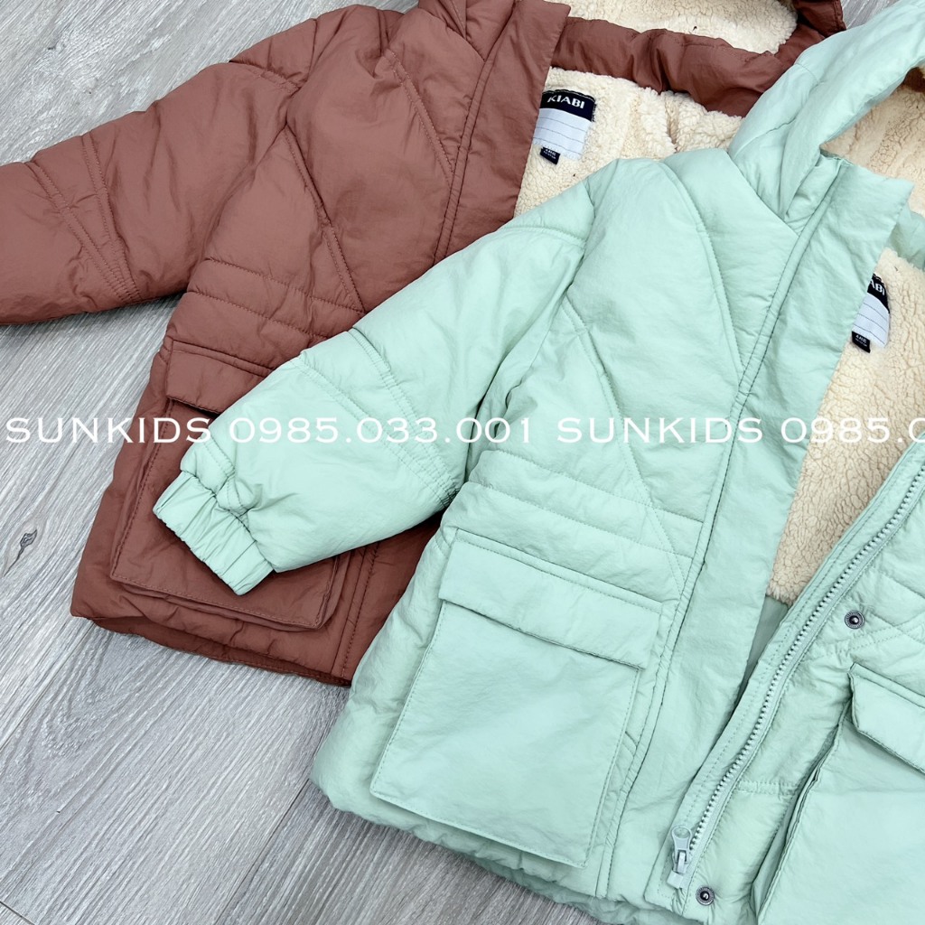 Áo phao bé gái Kia Bi lót lông