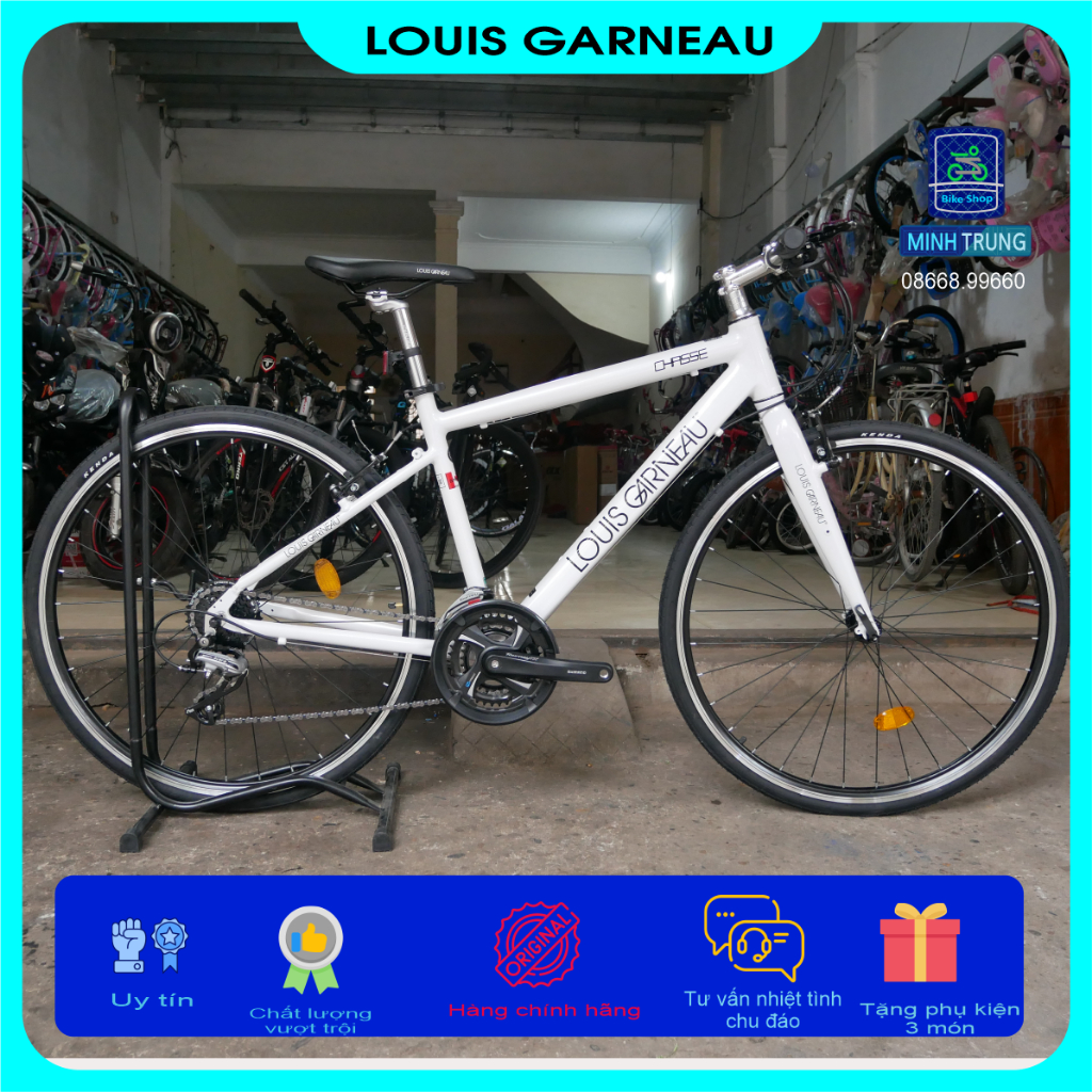 Xe đạp tourning LOUIS GARNEAU có chứng chỉ BAA xuất Nhật, khung nhôm không mối hàn cao cấp