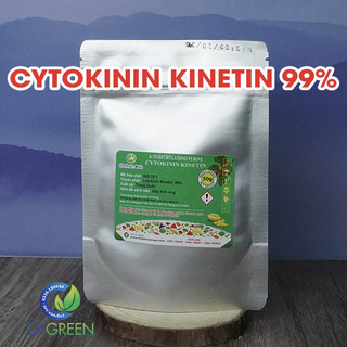 Cytokinin Kinetin 98% - thúc đẩy phân chia, phát triển tế bào, làm chậm quá trình lão hóa (gói 50g) tặng kèm dung môi