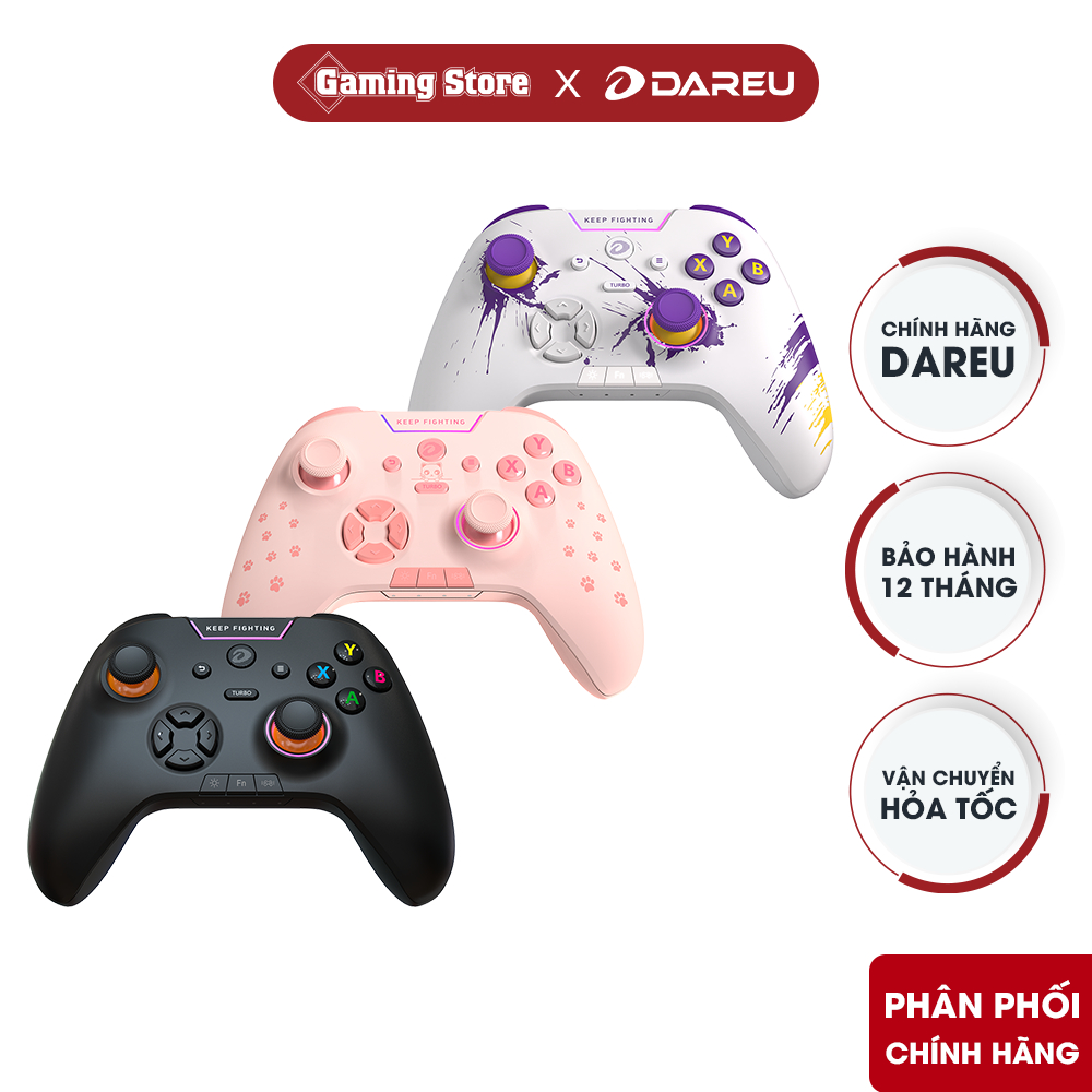 Tay Cầm Chơi Game Không Dây Dareu H105 RGB - Hàng Chính Hãng