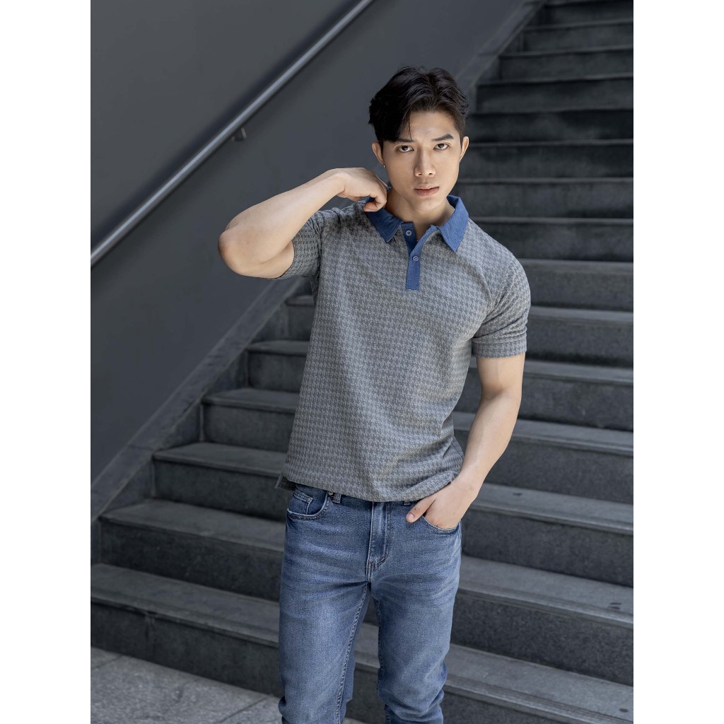 Áo Polo Nam Denim Collarstyle Fab, Chất Vải Cotton Dệt Blend Thoải Mái, PL0072, SOMEHOW