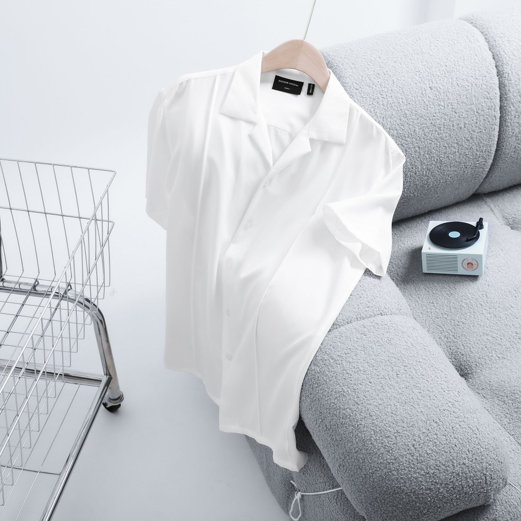 Áo Sơ Mi Nam Cuban Silky Essentials, Chất Vải Rayon Thoải Mái, SM0086, SOMEHOW