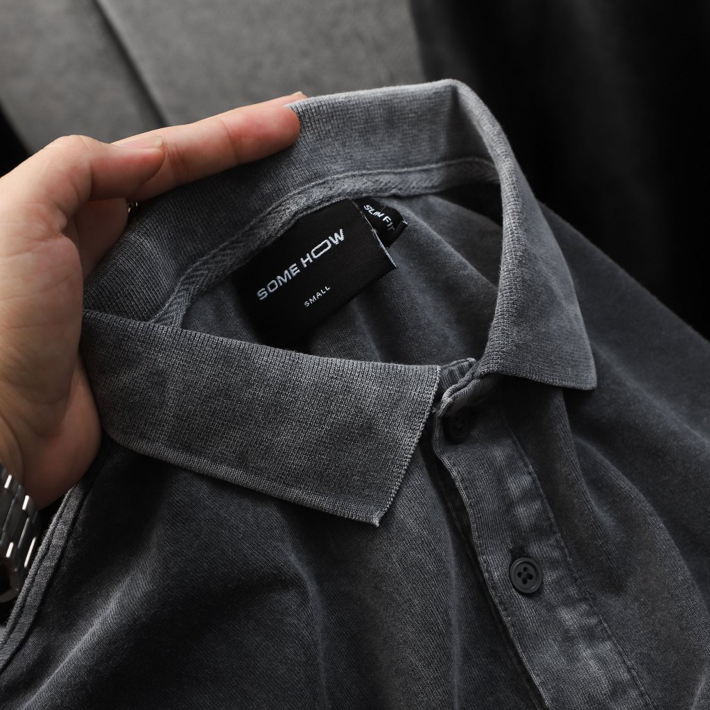 Áo Polo Nam Basic Alternative Wash Effect, Chất Vải Cotton Mộc, PL0090, SOMEHOW