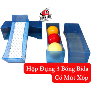 [THỊNH TÂM] Hộp Đựng Bóng Bida Có Mút Xốp - Hộp Nhựa Đựng 3 Bóng 3 Băng - Libre [ Hộp Nhựa Đựng 3 Bóng ]