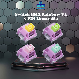 Công tắc switch bàn phím cơ hmx rainbow v2 5 pin linear 48g